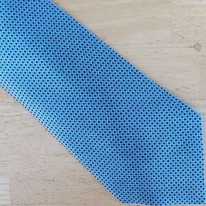 Brioni Aqua and Black Patterned *PRINT* Tie